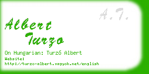 albert turzo business card
